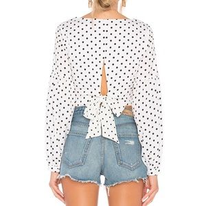 Superdown yasmin tie back crop top